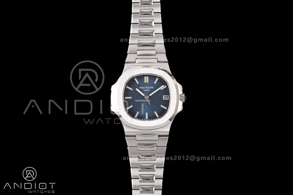 Nautilus 5811 DDF 1:1 Best Edition Blue Textured Dial on SS Bracelet DPB330 Super Clone (Weighted)